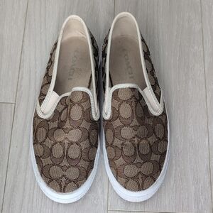 Coach Brown Slip-On Sneakers
